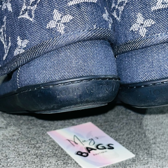 Louis Vuitton: Denim LV Monogram Brea High Top Sneakers - Picture 13 of 16